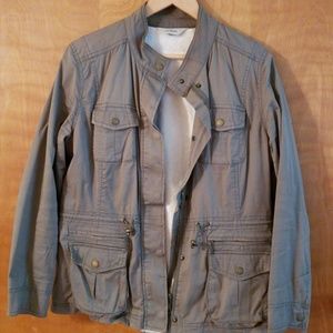 LL Bean Sherpa Lined Fall Olive Jacket (Medium)